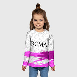 Лонгслив детский Roma pro football: символ сверху, цвет: 3D-принт — фото 2