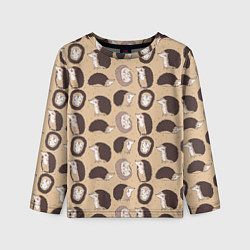 Лонгслив детский Charming hedgehogs, цвет: 3D-принт