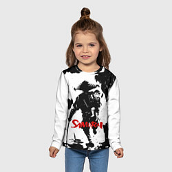 Лонгслив детский Самурай С Ребёнком, цвет: 3D-принт — фото 2