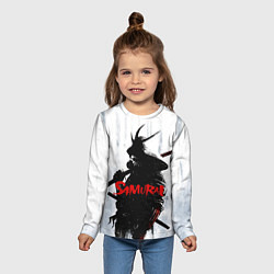 Лонгслив детский Самурай В Бамбуковом Лесу, цвет: 3D-принт — фото 2