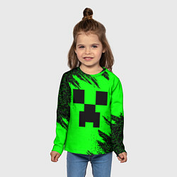 Лонгслив детский Minecraft squares, цвет: 3D-принт — фото 2