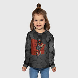 Лонгслив детский Граффитчик с балончиком краски, цвет: 3D-принт — фото 2