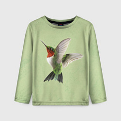 Лонгслив детский Одинокая колибри, цвет: 3D-принт