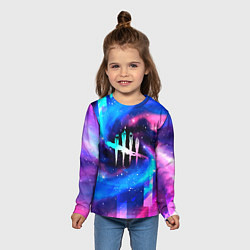 Лонгслив детский Dead by Daylight неоновый космос, цвет: 3D-принт — фото 2