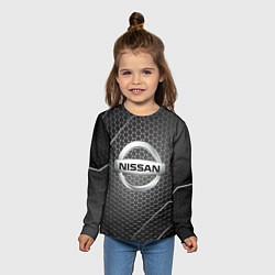 Лонгслив детский Nissan метал карбон, цвет: 3D-принт — фото 2