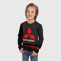 Лонгслив детский Mitsubishi Абстракция карбон, цвет: 3D-принт — фото 2