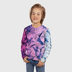 Лонгслив детский Полигональная скальная текстура, цвет: 3D-принт — фото 2