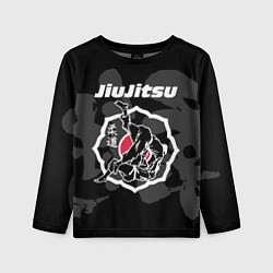 Детский лонгслив Jiu-jitsu throw logo