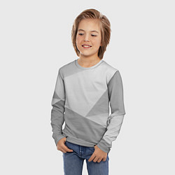 Лонгслив детский Геометрические серые фигуры, цвет: 3D-принт — фото 2
