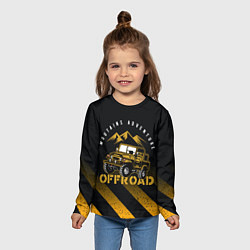 Лонгслив детский Внедорожник на фоне гор, цвет: 3D-принт — фото 2