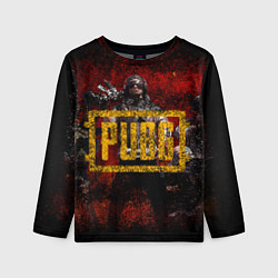 Лонгслив детский PUBG red theme, цвет: 3D-принт