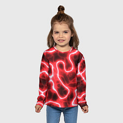 Лонгслив детский Огненный камуфляж, цвет: 3D-принт — фото 2