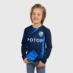 Лонгслив детский ФК Ротор - Волгоградский клуб - Синяя, цвет: 3D-принт — фото 2