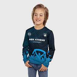 Лонгслив детский AEK Athens legendary форма фанатов, цвет: 3D-принт — фото 2