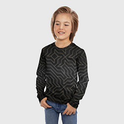 Лонгслив детский Black gold - Узоры, цвет: 3D-принт — фото 2