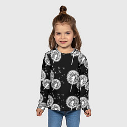 Лонгслив детский Одуванчики - паттерн, цвет: 3D-принт — фото 2