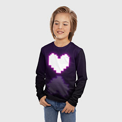 Лонгслив детский Undertale heart neon, цвет: 3D-принт — фото 2