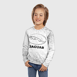 Лонгслив детский Jaguar с потертостями на светлом фоне, цвет: 3D-принт — фото 2