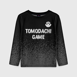 Лонгслив детский Tomodachi Game glitch на темном фоне: символ сверх, цвет: 3D-принт