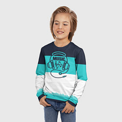 Лонгслив детский Твой ритм, цвет: 3D-принт — фото 2