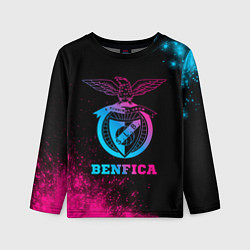 Лонгслив детский Benfica - neon gradient, цвет: 3D-принт