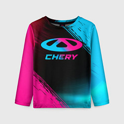 Лонгслив детский Chery - neon gradient, цвет: 3D-принт