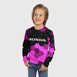 Лонгслив детский Honda pro racing: символ сверху, цвет: 3D-принт — фото 2
