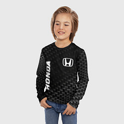 Лонгслив детский Honda карбоновый фон, цвет: 3D-принт — фото 2