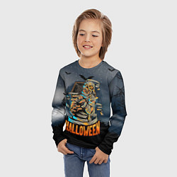 Лонгслив детский Хэллоуин - мумия, цвет: 3D-принт — фото 2