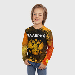 Лонгслив детский Валерий и зологой герб РФ, цвет: 3D-принт — фото 2
