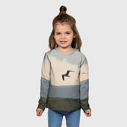 Лонгслив детский Чайка, цвет: 3D-принт — фото 2