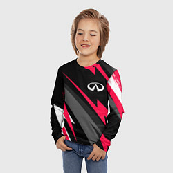 Лонгслив детский Infiniti fast lines, цвет: 3D-принт — фото 2