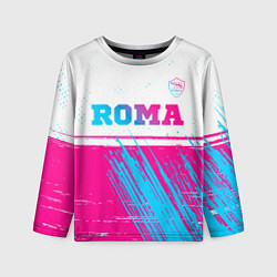 Детский лонгслив Roma neon gradient style: символ сверху