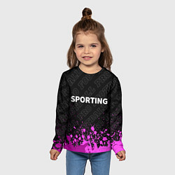 Лонгслив детский Sporting pro football: символ сверху, цвет: 3D-принт — фото 2
