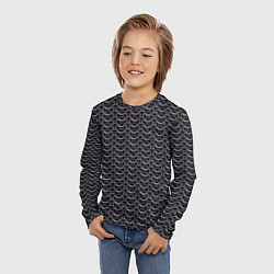 Лонгслив детский Кольчуга карбон проволока, цвет: 3D-принт — фото 2