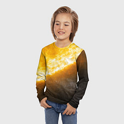 Лонгслив детский Солнце в космосе, цвет: 3D-принт — фото 2