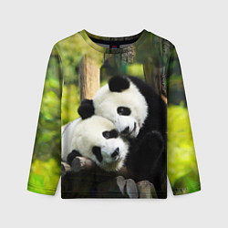 Лонгслив детский Влюблённые панды, цвет: 3D-принт