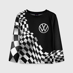 Лонгслив детский Volkswagen racing flag, цвет: 3D-принт