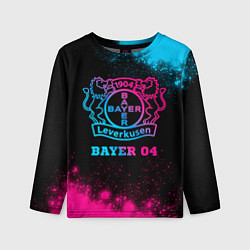 Лонгслив детский Bayer 04 - neon gradient, цвет: 3D-принт