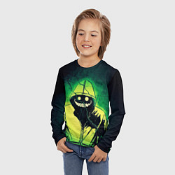 Лонгслив детский Halloween - призрак в плаще, цвет: 3D-принт — фото 2