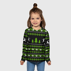 Лонгслив детский Новогодний свитер - Крипер, цвет: 3D-принт — фото 2