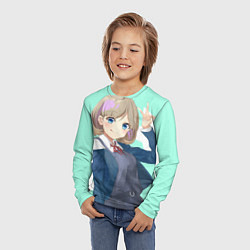 Лонгслив детский Милая Кэкэ Тан - Живая любовь Суперзвезда, цвет: 3D-принт — фото 2