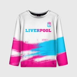 Детский лонгслив Liverpool neon gradient style: символ сверху