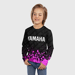 Лонгслив детский Yamaha pro racing: символ сверху, цвет: 3D-принт — фото 2