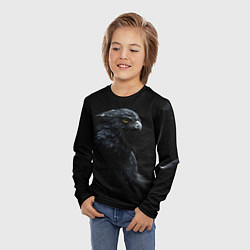 Лонгслив детский Тёмный орёл, цвет: 3D-принт — фото 2