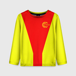 Лонгслив детский FIRM желто-красная, цвет: 3D-принт