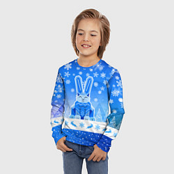 Лонгслив детский Геометрический кролик, цвет: 3D-принт — фото 2