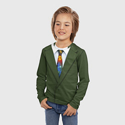 Лонгслив детский Костюм с галстуком из игры Disco Elysium, цвет: 3D-принт — фото 2
