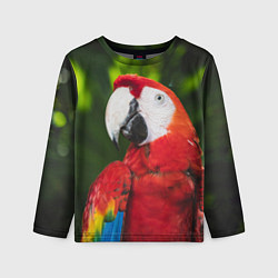 Лонгслив детский Красный попугай Ара, цвет: 3D-принт