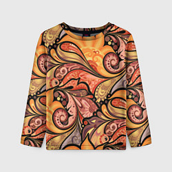 Детский лонгслив Multicolored branching floral patterns